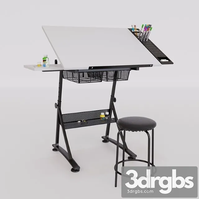 Drafting table 2 3D Model Download