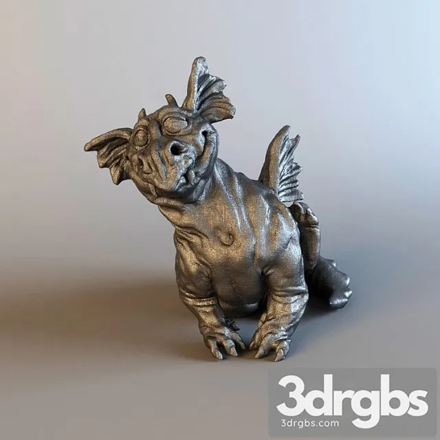 Dragon statuette 3D Model Free