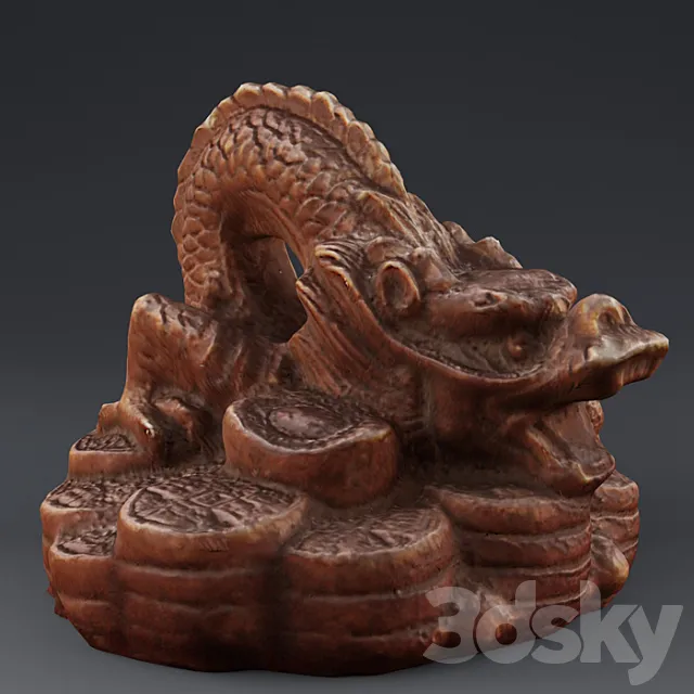 Dragon. Terracotta statuette. 3D Model