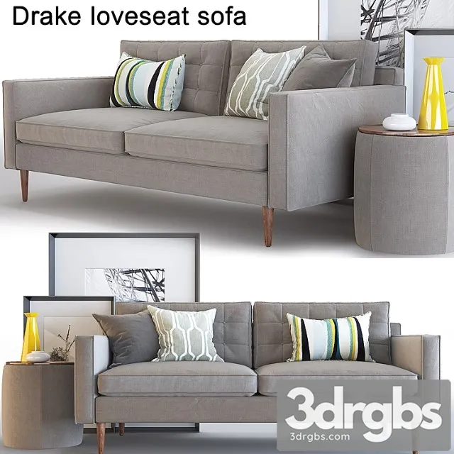 Drake Sofa 3 3D Model Free