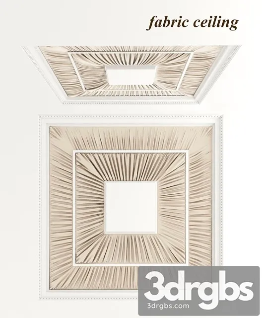 Drapery Fabric On The Ceiling 3D Model Free