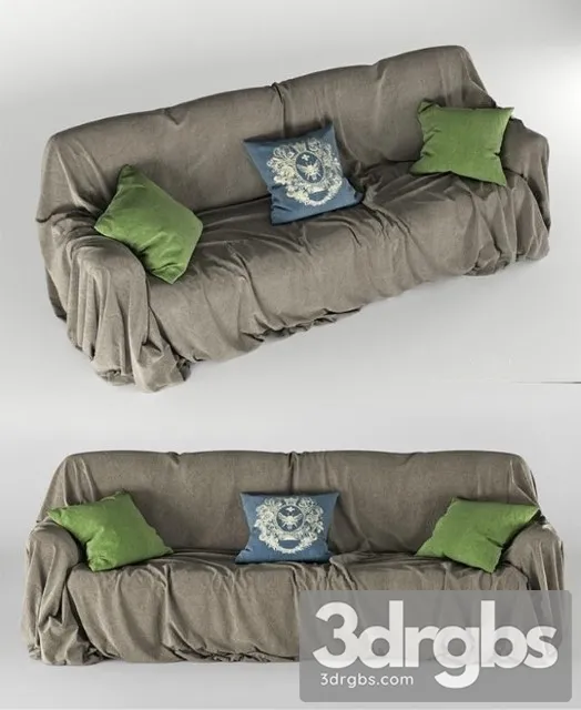 Drapery Sofa 3D Model Free