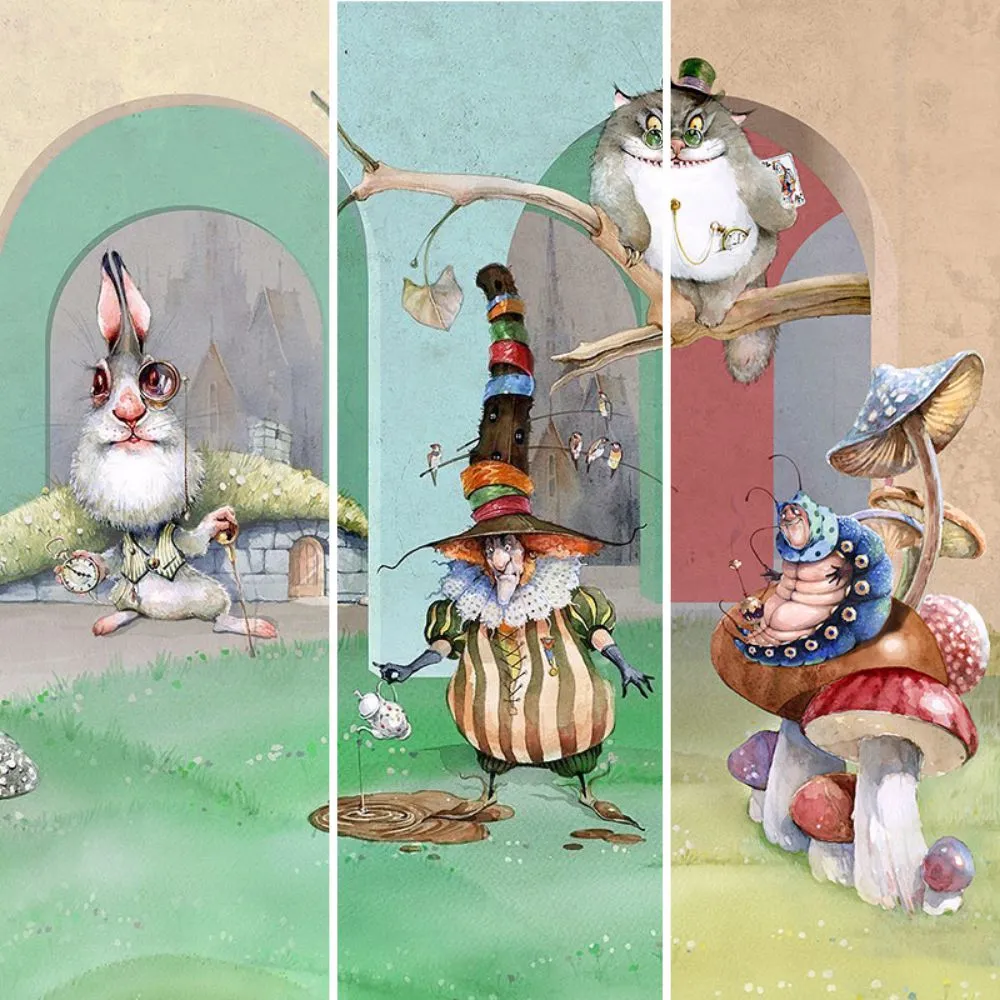 Dress-wall - Wallpaper Alice in Wonderland 3D Model