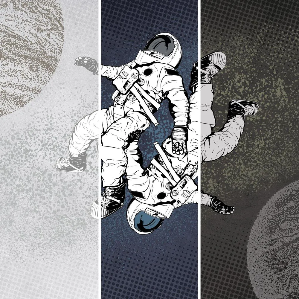 Dress-wall - Wallpaper Astronauts 3D Model