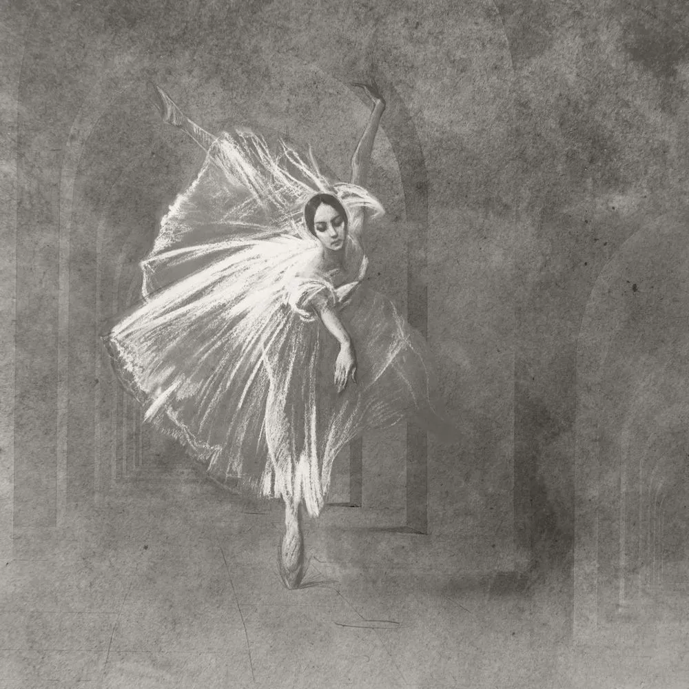 Dress-wall - Wallpaper Ballet 3D Model