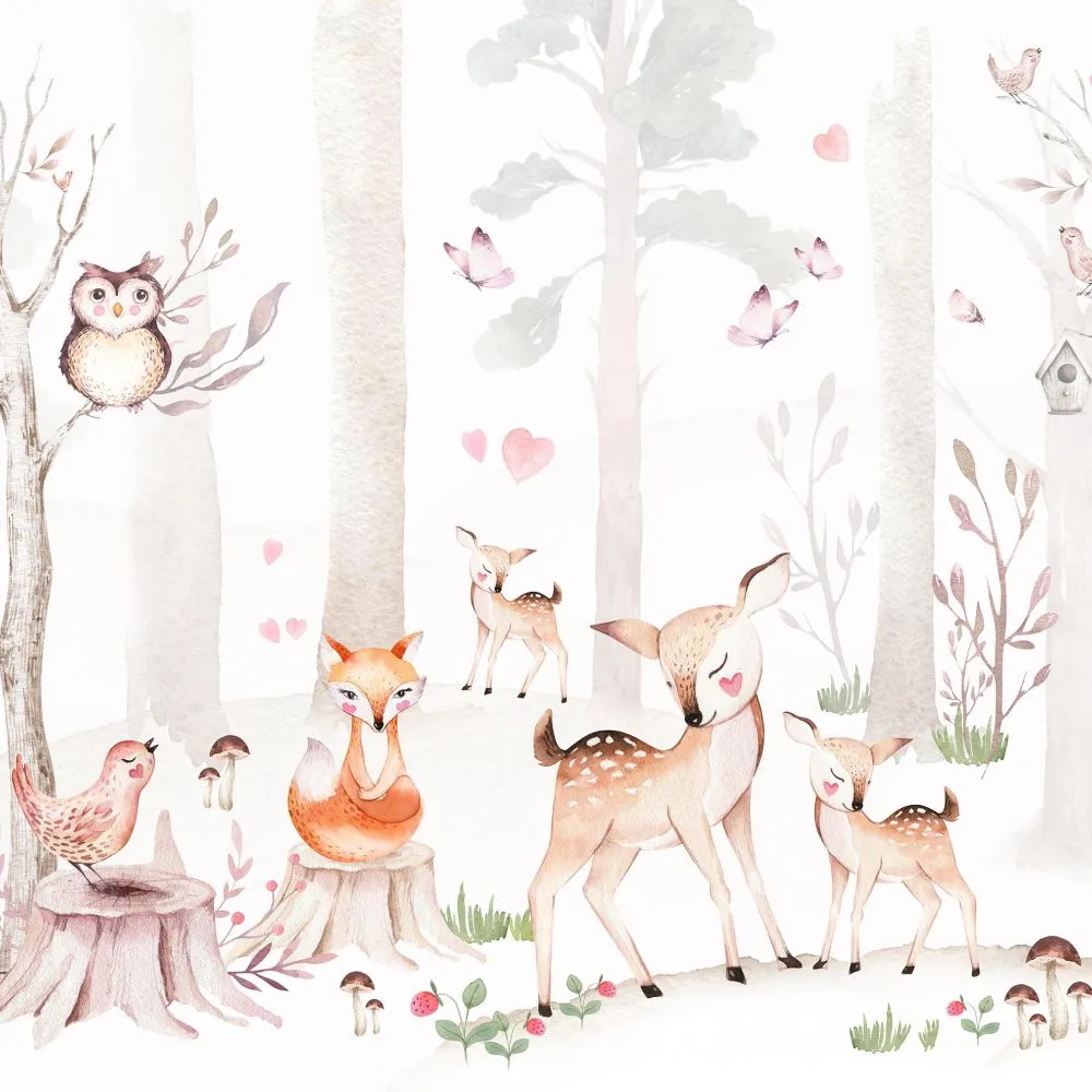 Dress-wall - Wallpaper Fairytale forest 3D Model