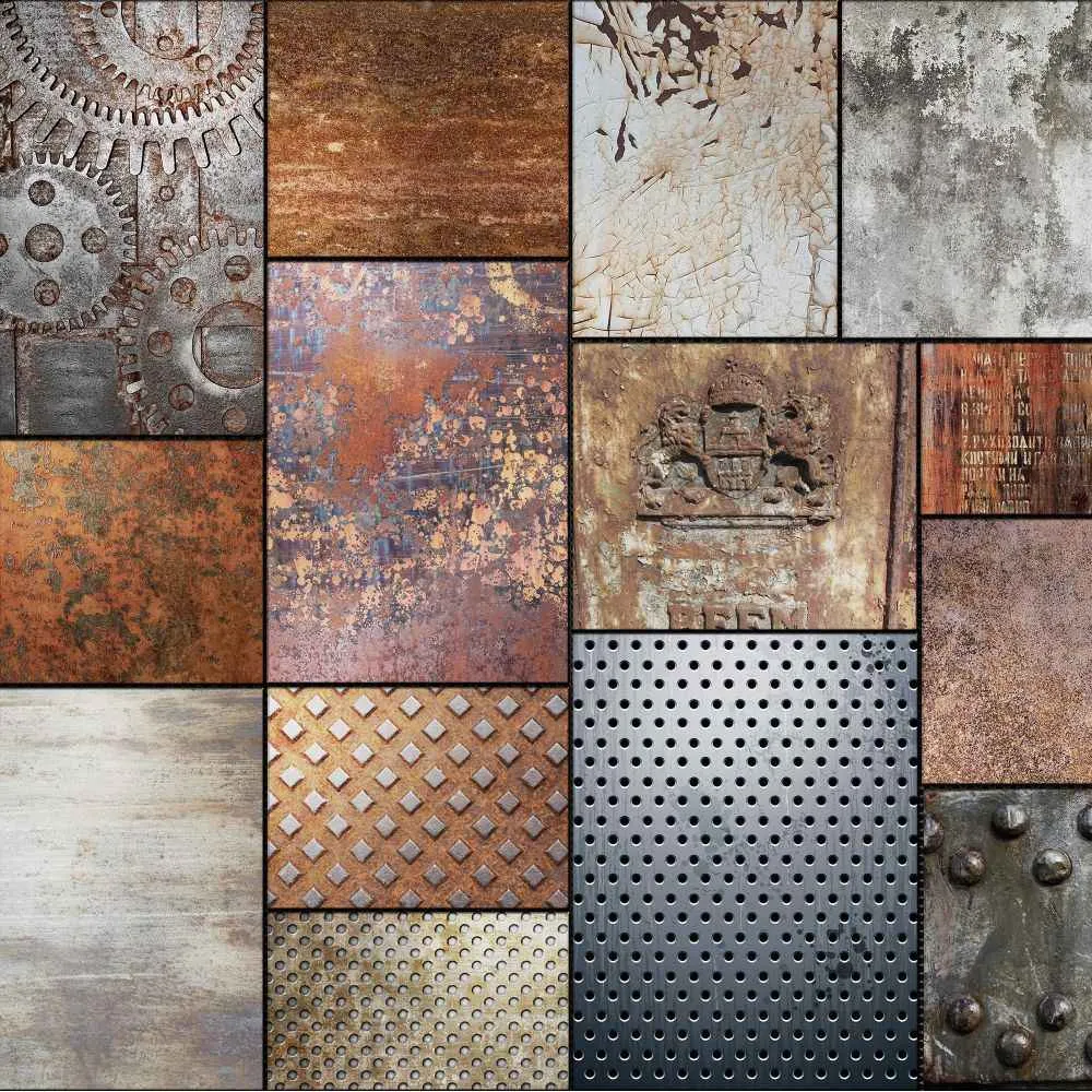 Dress-wall - Wallpaper Steel - Grunge 3D Model