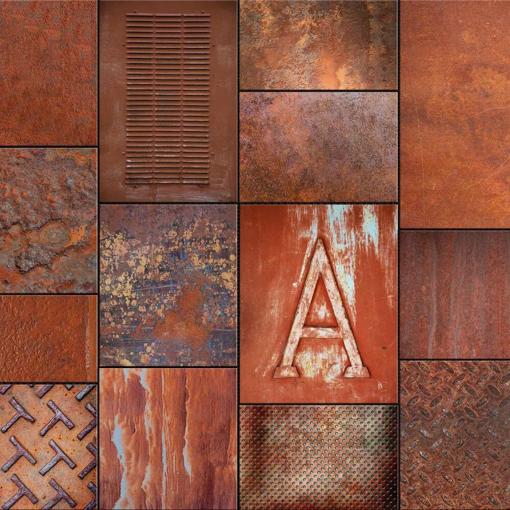 Dress-wall - Wallpaper Steel - Rusty 3D Model