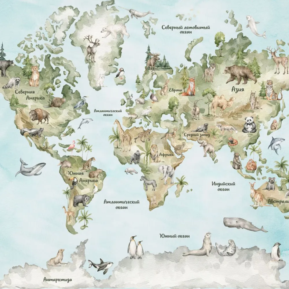 Dress-wall - Wallpaper Wold map Oazis 3D Model