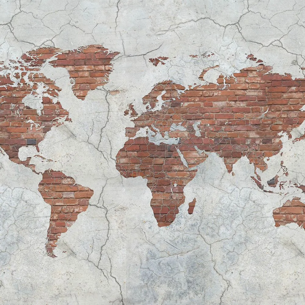 Dress-wall - Wallpaper World map Loft 3D Model