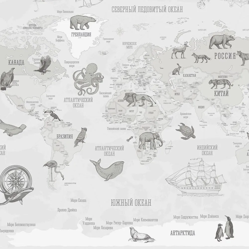 Dress-wall - Wallpaper World map Retro 3D Model