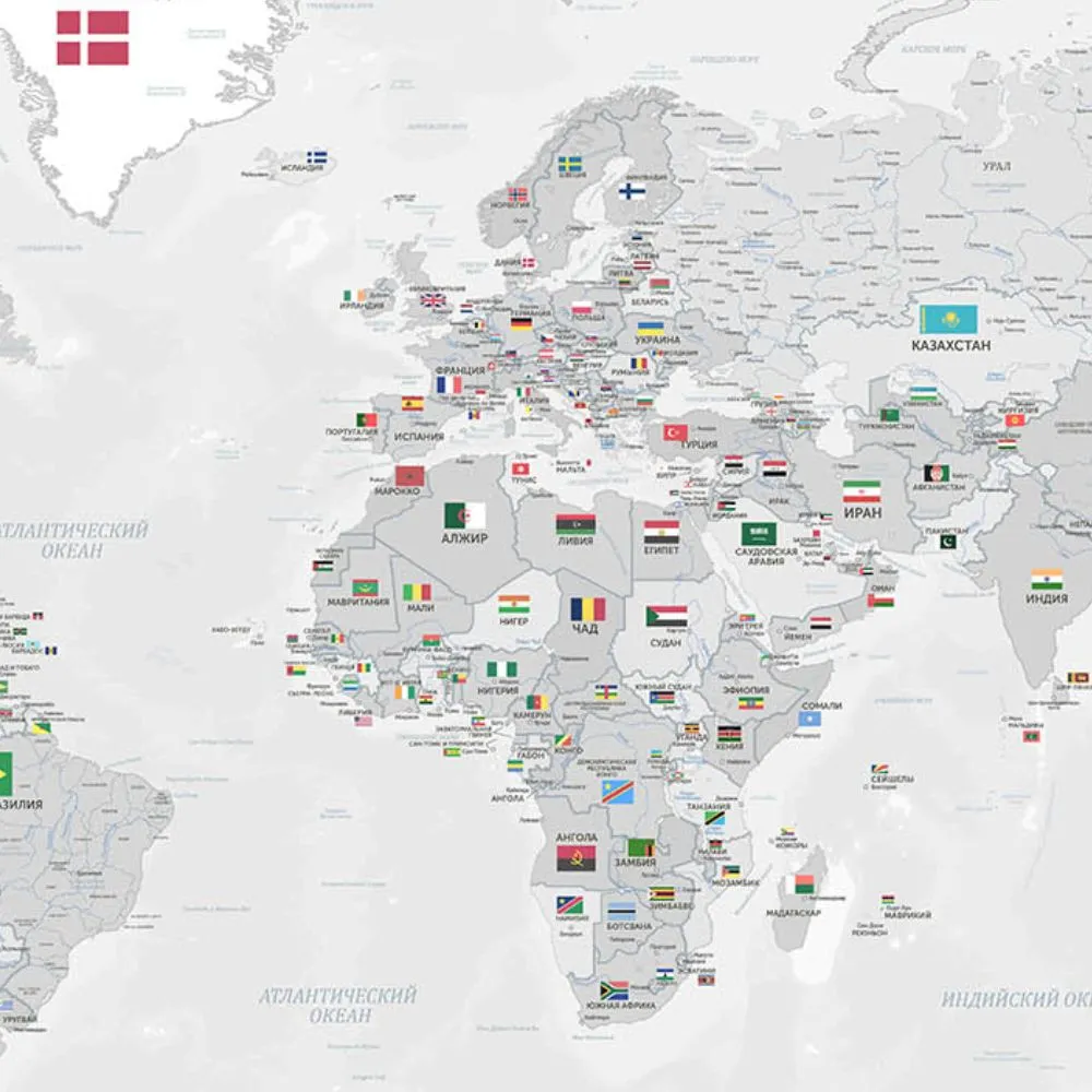 Dress-wall - Wallpaper World map with flags 3D Model