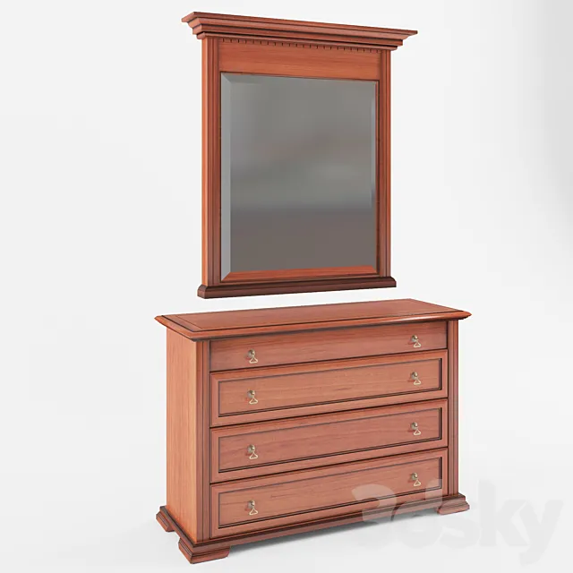 Dresser and mirror 3D Model