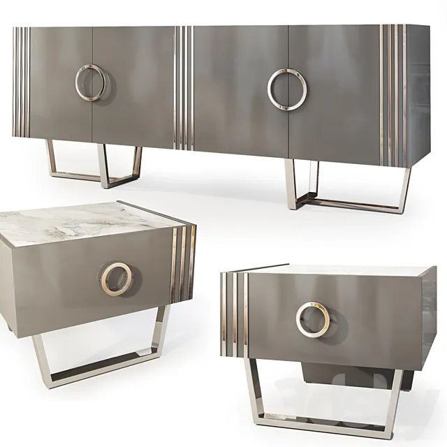 Dresser and nightstand Holly. Sideboard nightstand by Medusa Home 3D Model