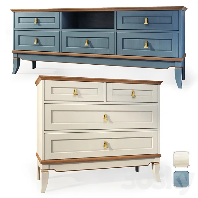 Dresser and TV stand Thelma Gomeldrev. Dresser Tvstand 3D Model