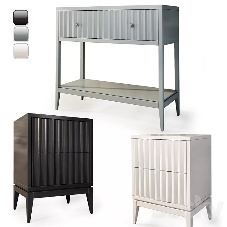 Dresser / console and bedside table Austin. Console nightstand by Dantone Home 3D Model