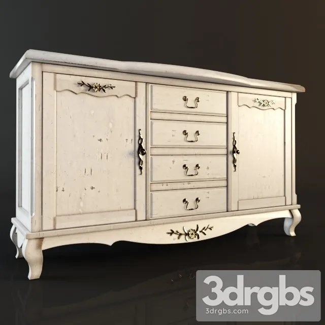 Dresser Leontina 4 Drawer 3D Model Free
