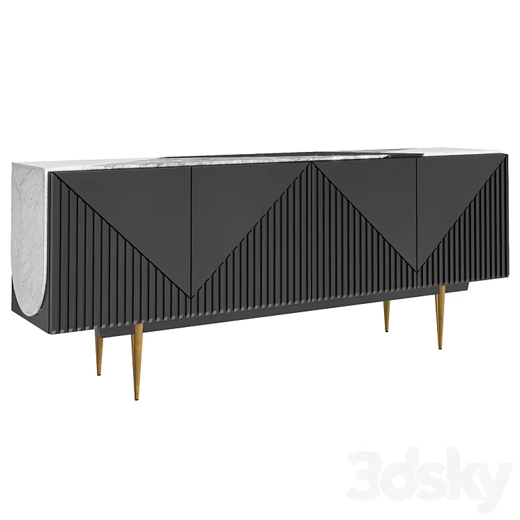 Dresser Over The Edge Caracole 3D Model