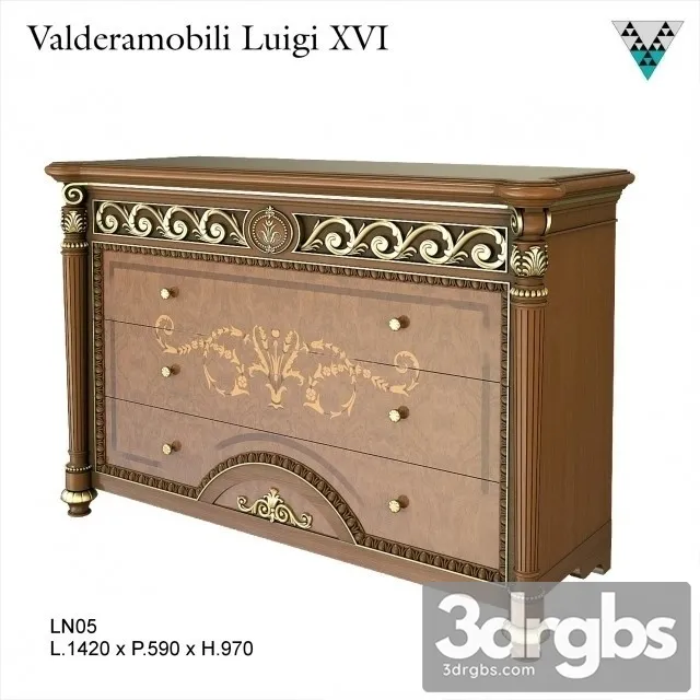 Dresser Valderamobili Luigi XVI 3D Model Free