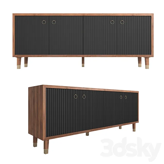 Dresser with doors 77ip-ch008 from Garda Decor 3D Model