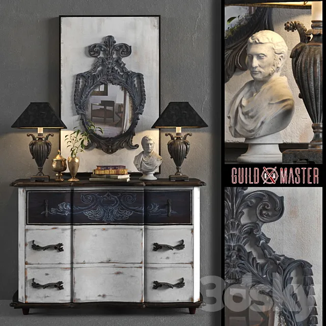 Dresser with mirror GuildMaster 3D Model