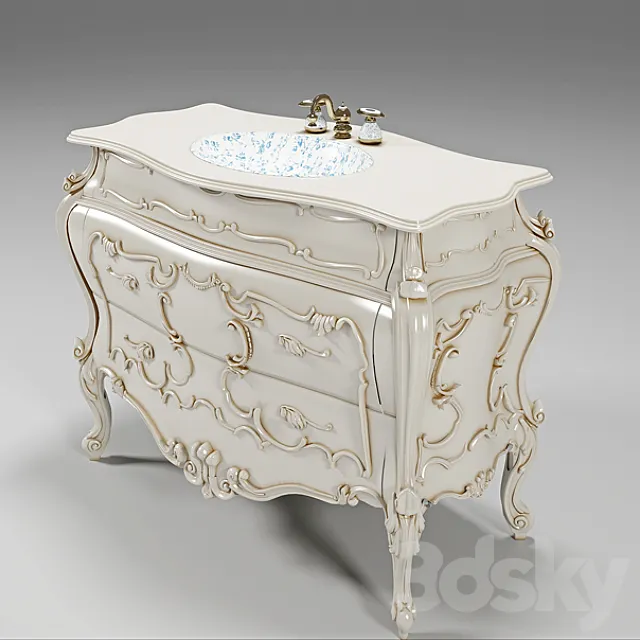 dresser with umivalnikom 3DModel