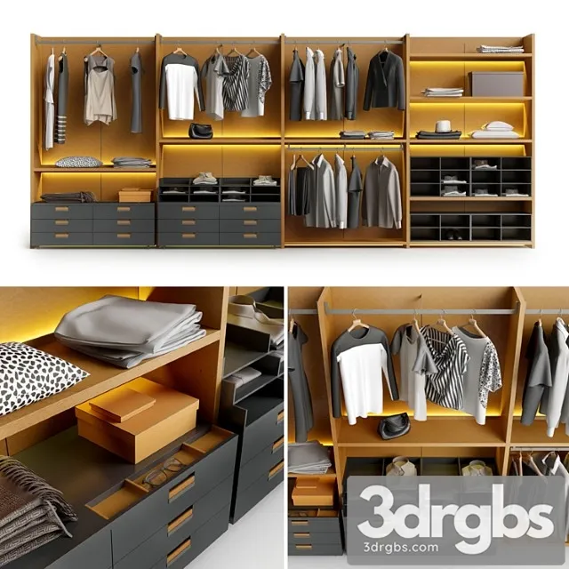 Dressing b & b italia with filling. 3D Model Free