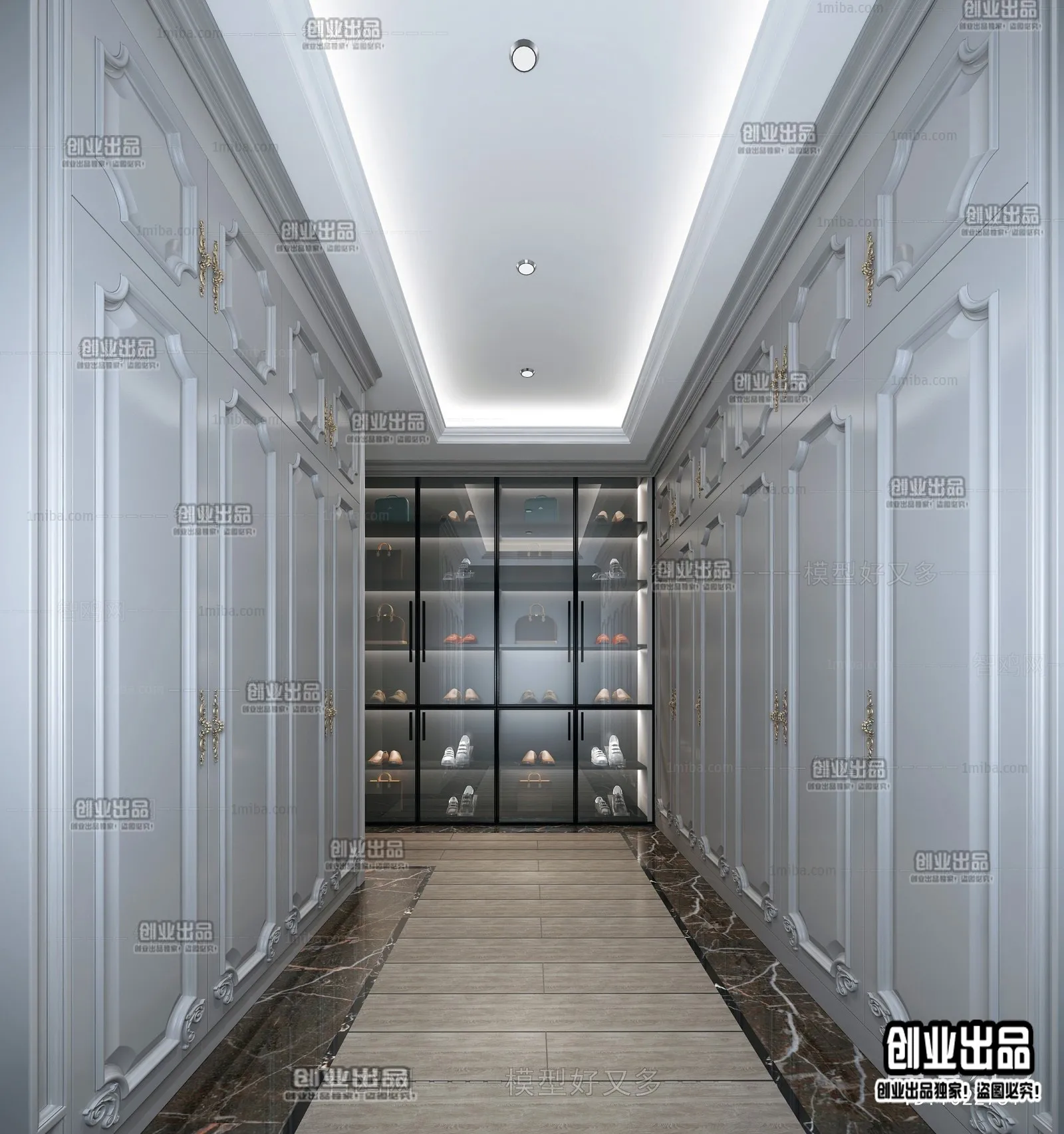 Dressing Room 3D Interior Scene - American Style - 013