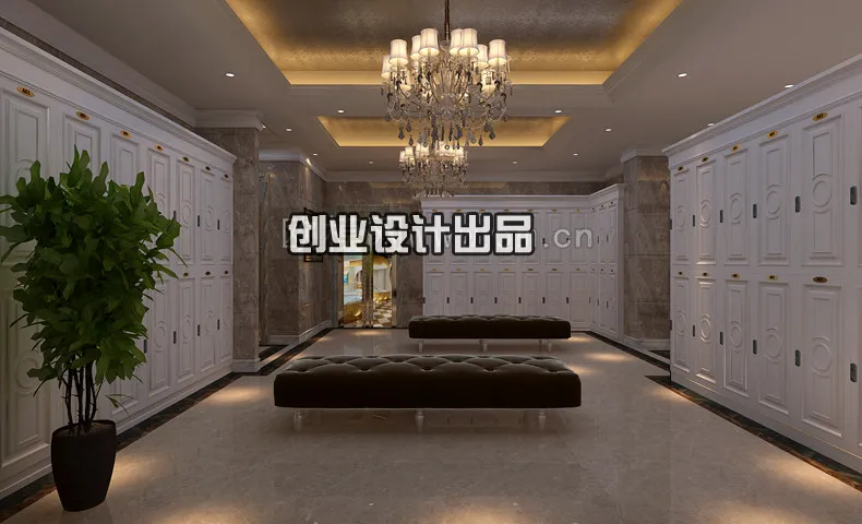 Dressing Room 3D Interior Scene - European Style - 008