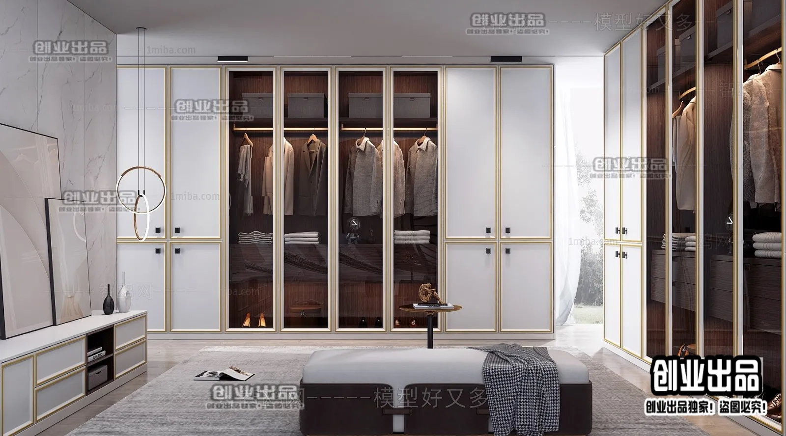 Dressing Room 3D Interior Scene - Modern Style - 051