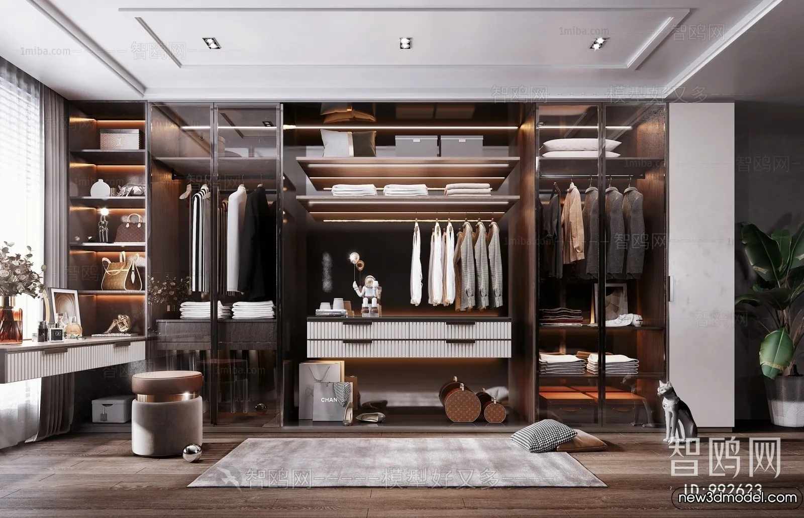 Dressing Room - 3D Models - 3D Interior Scenes - 020