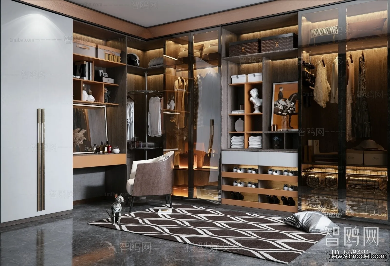 Dressing Room - 3D Models - 3D Interior Scenes - 028