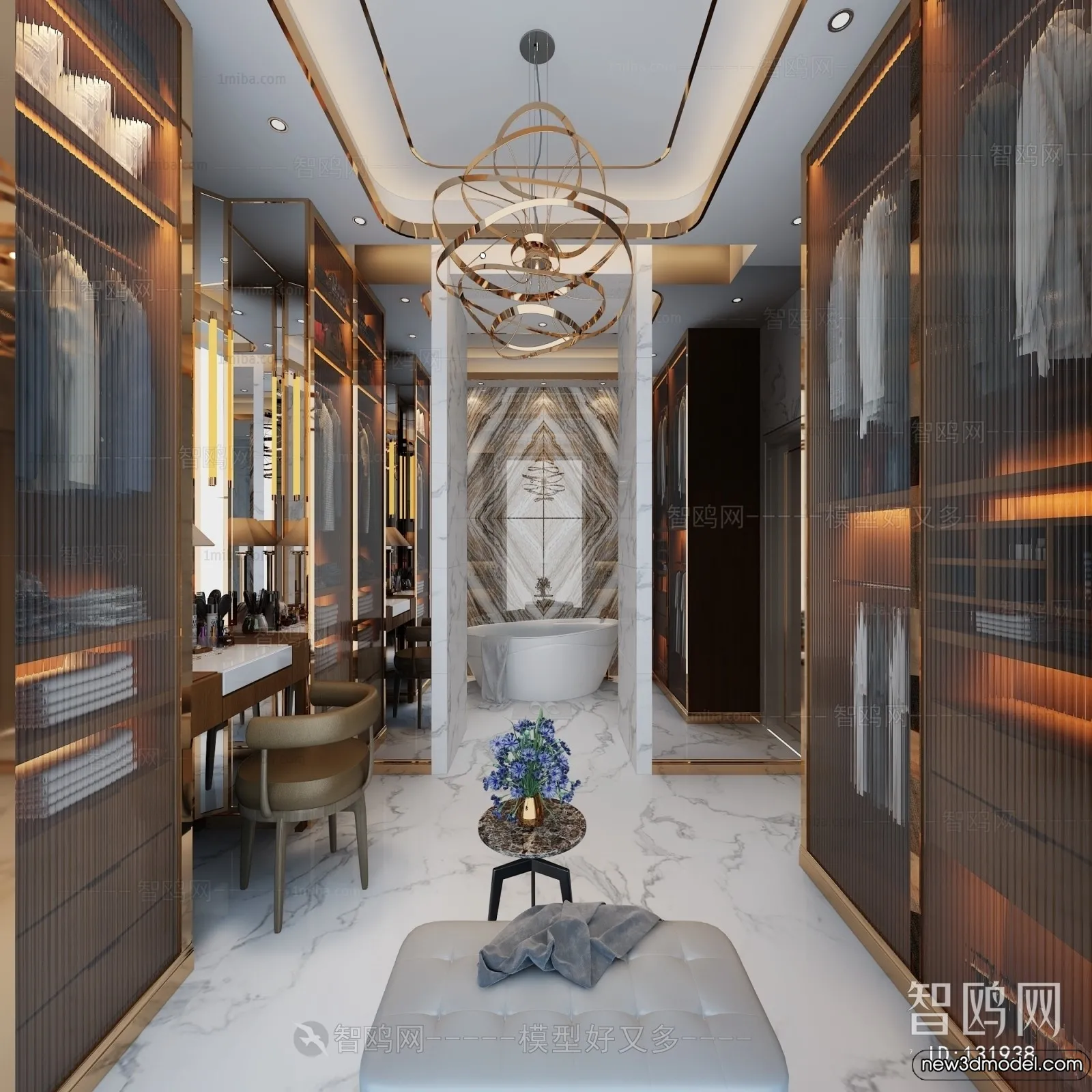Dressing Room - 3D Models - 3D Interior Scenes - 036