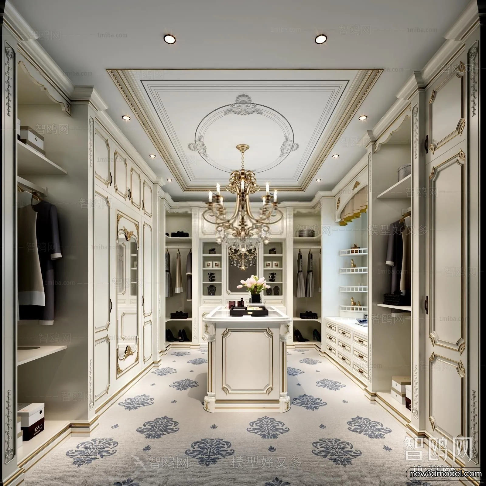 Dressing Room - 3D Models - 3D Interior Scenes - 038