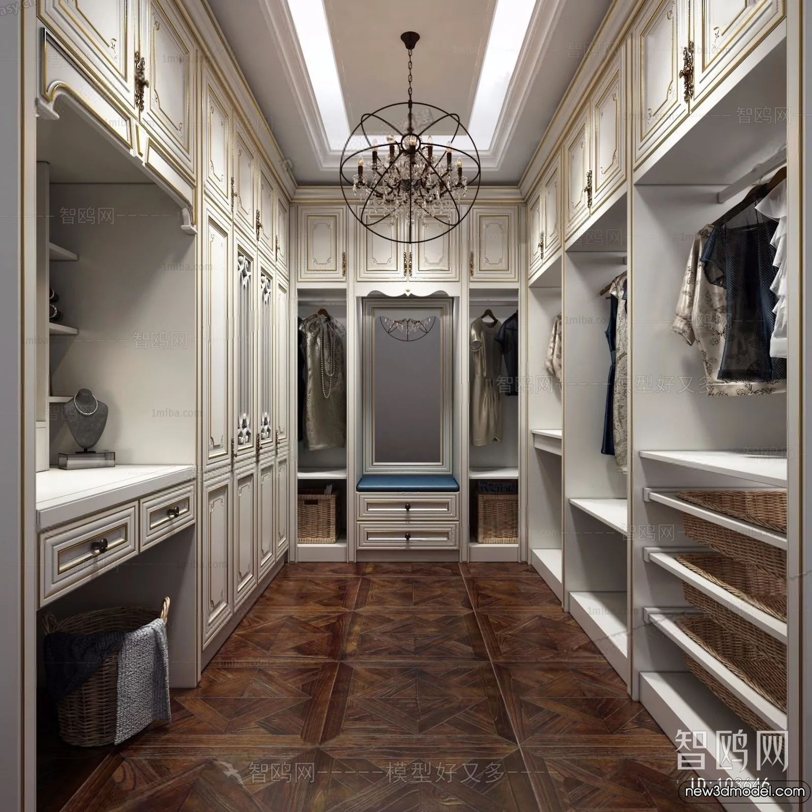 Dressing Room - 3D Models - 3D Interior Scenes - 039