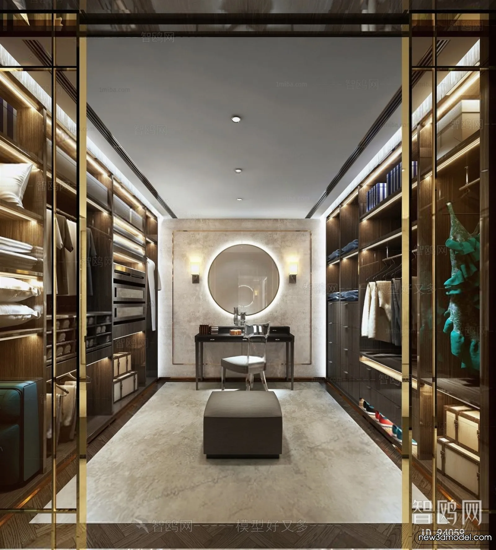 Dressing Room - 3D Models - 3D Interior Scenes - 045