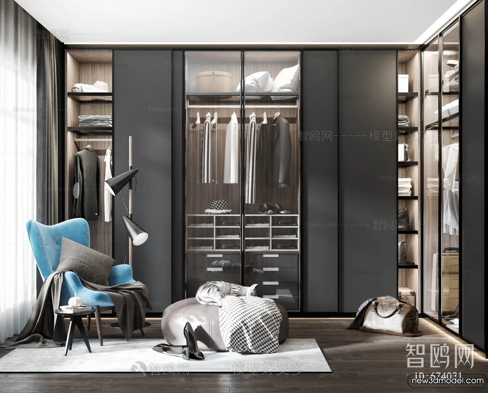 Dressing Room - 3D Models - 3D Interior Scenes - 048