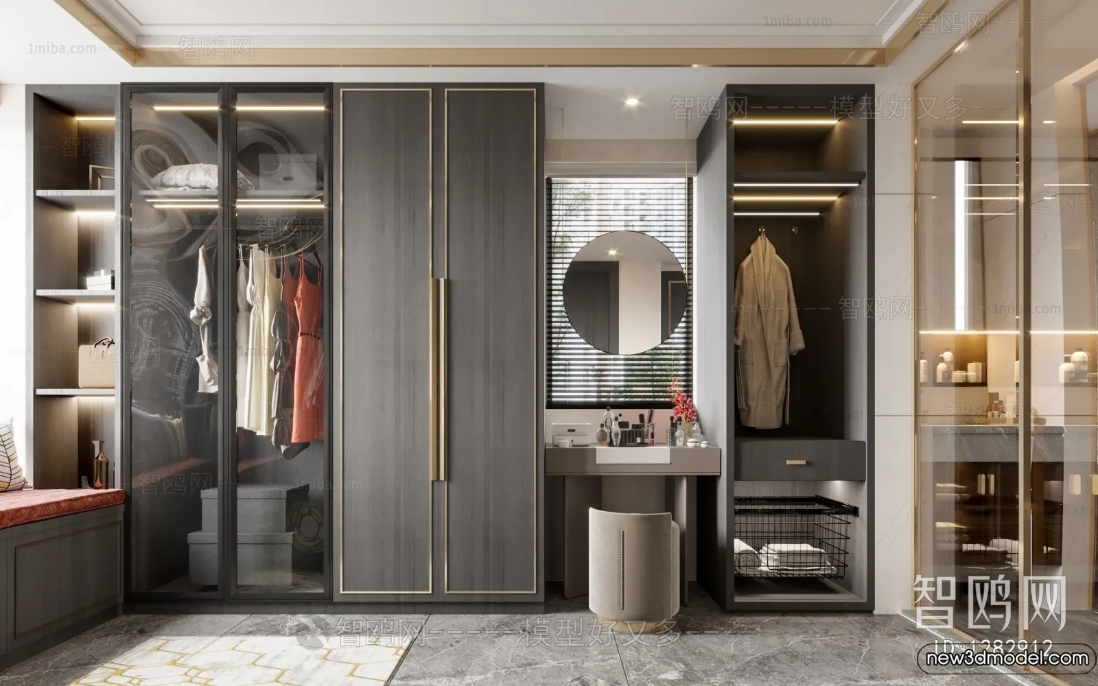 Dressing Room - 3D Models - 3D Interior Scenes - 062