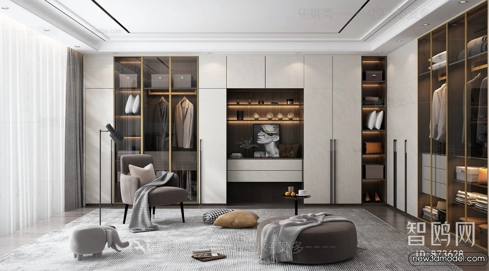 Dressing Room - 3D Models - 3D Interior Scenes - 064