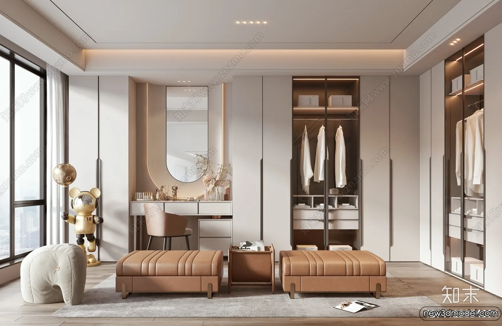 Dressing Room - 3D Models - 3D Interior Scenes - 080