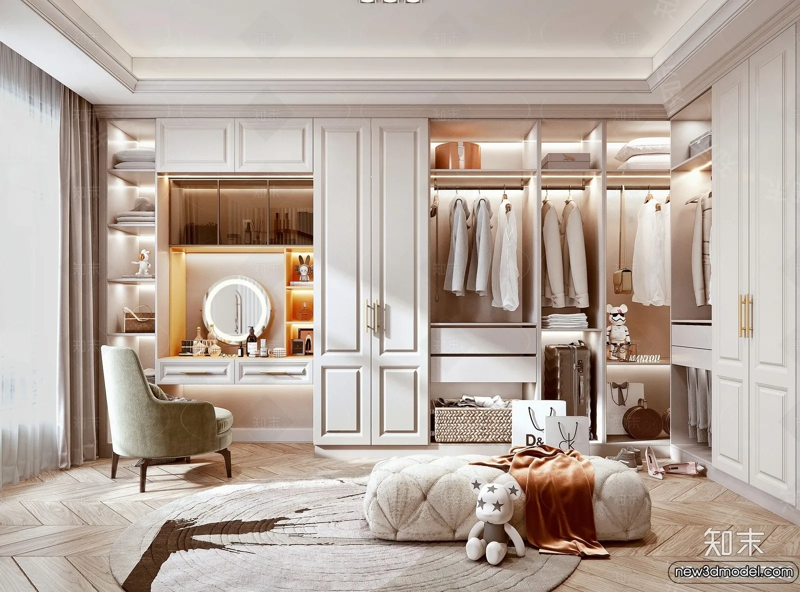 Dressing Room - 3D Models - 3D Interior Scenes - 081