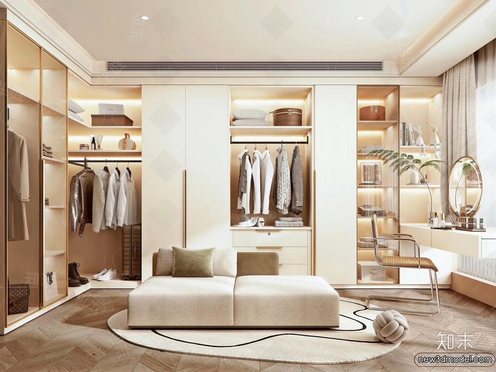 Dressing Room - 3D Models - 3D Interior Scenes - 085