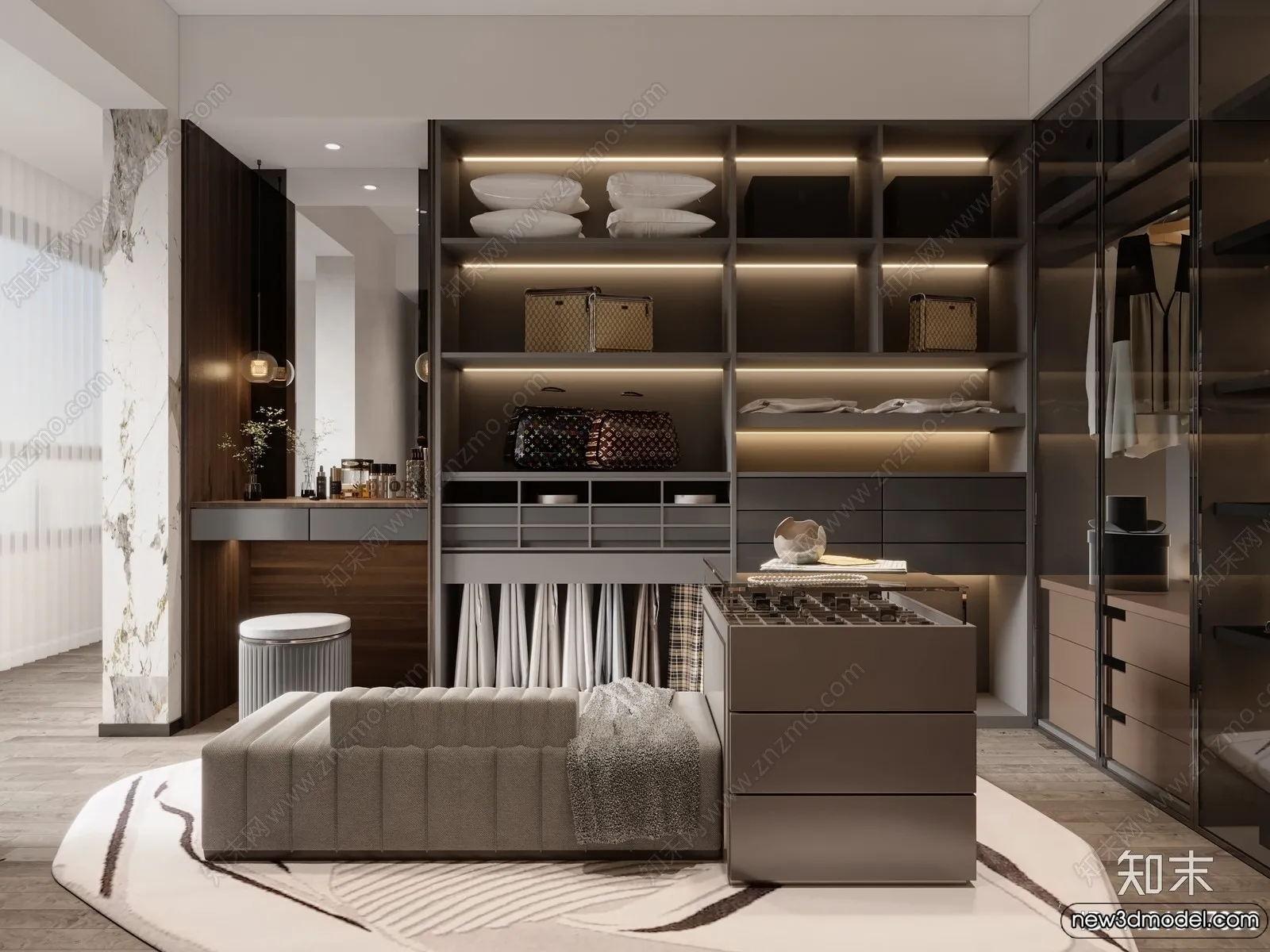 Dressing Room - 3D Models - 3D Interior Scenes - 086