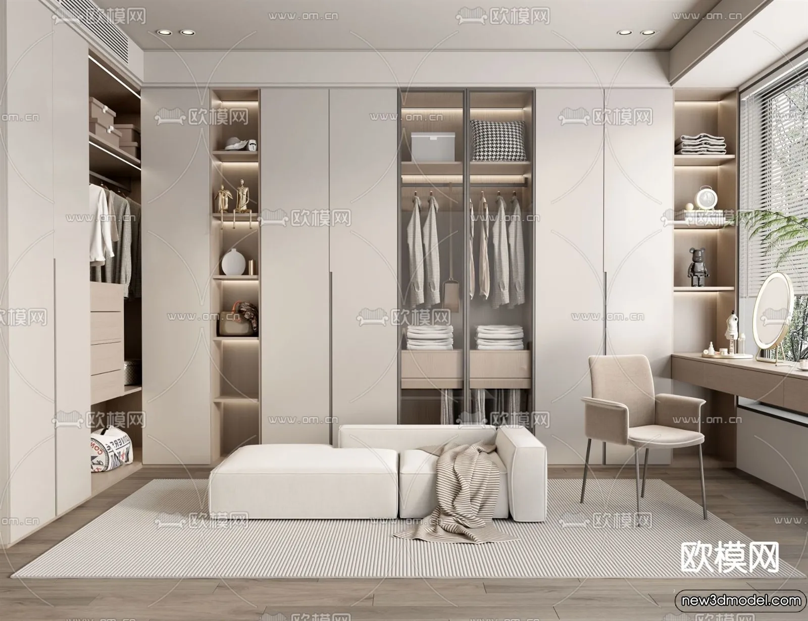 Dressing Room - 3D Models - 3D Interior Scenes - 096