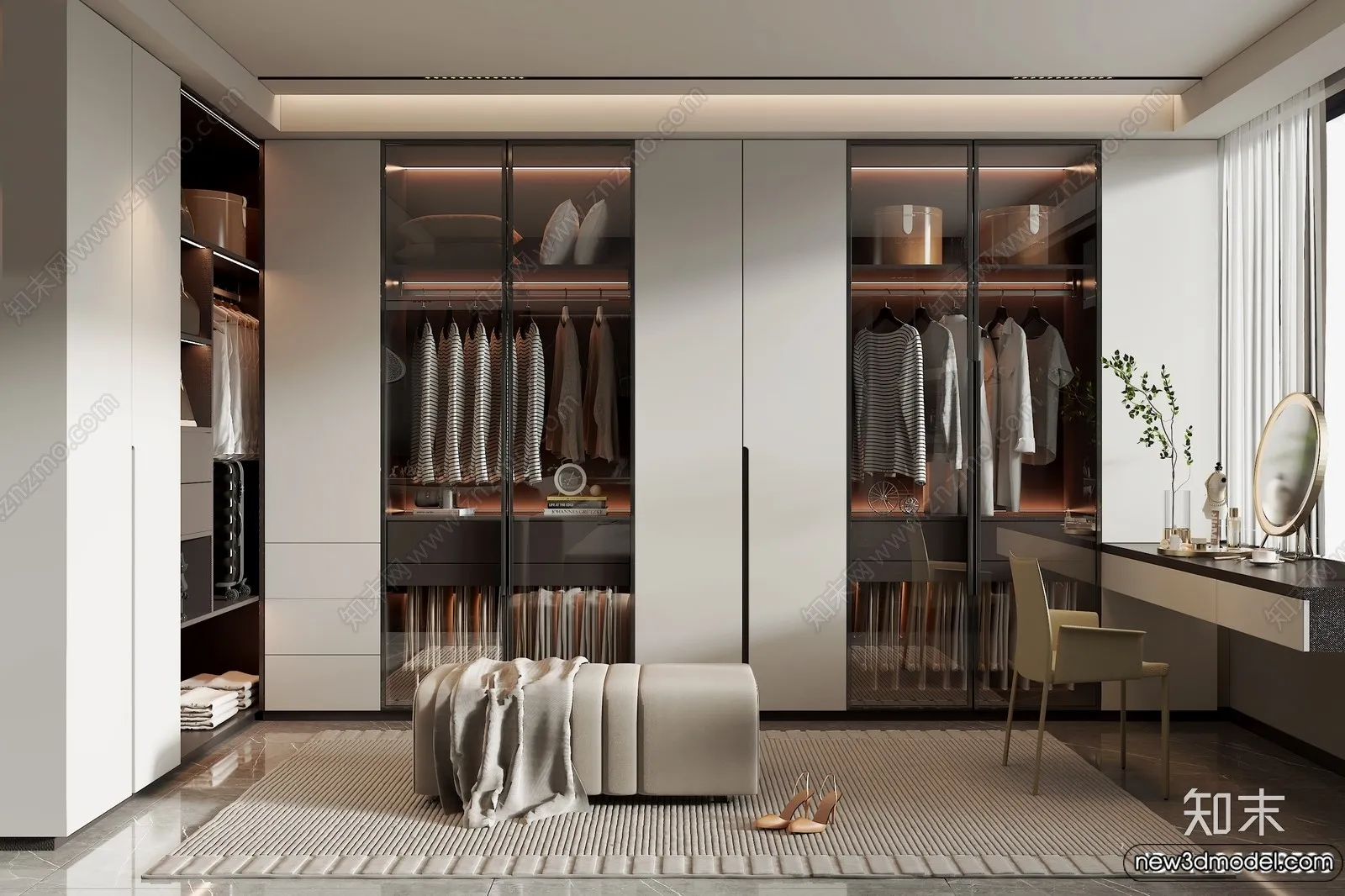 Dressing Room - 3D Models - 3D Interior Scenes - 100