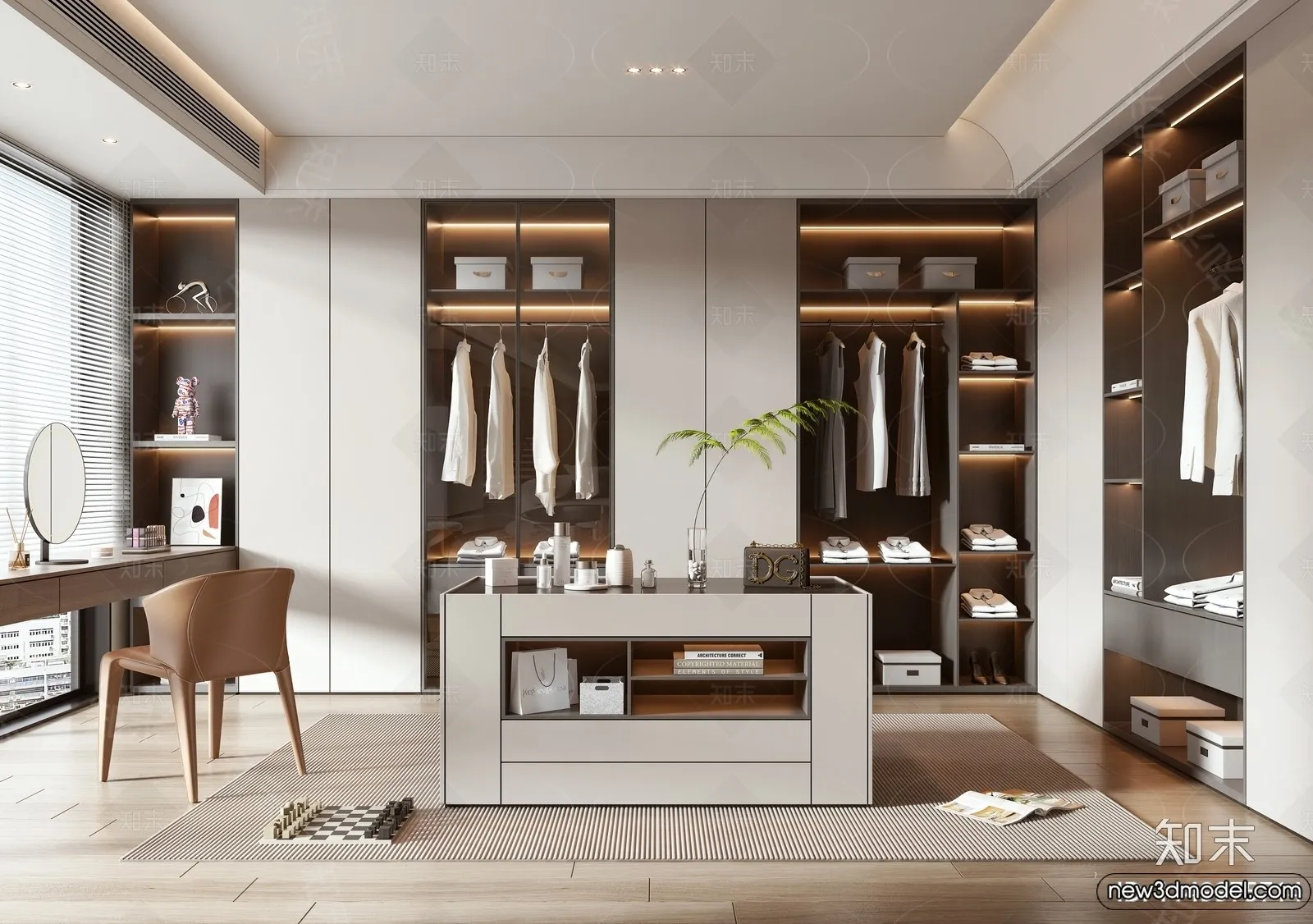 Dressing Room - 3D Models - 3D Interior Scenes - 124