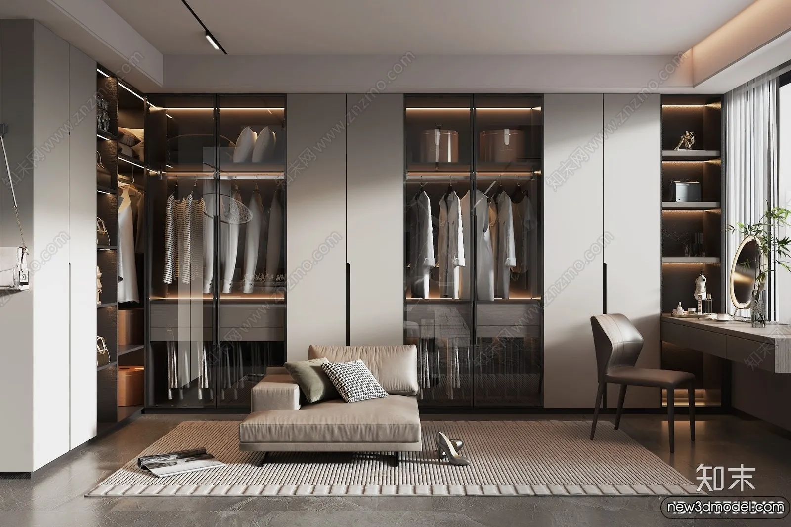 Dressing Room - 3D Models - 3D Interior Scenes - 129