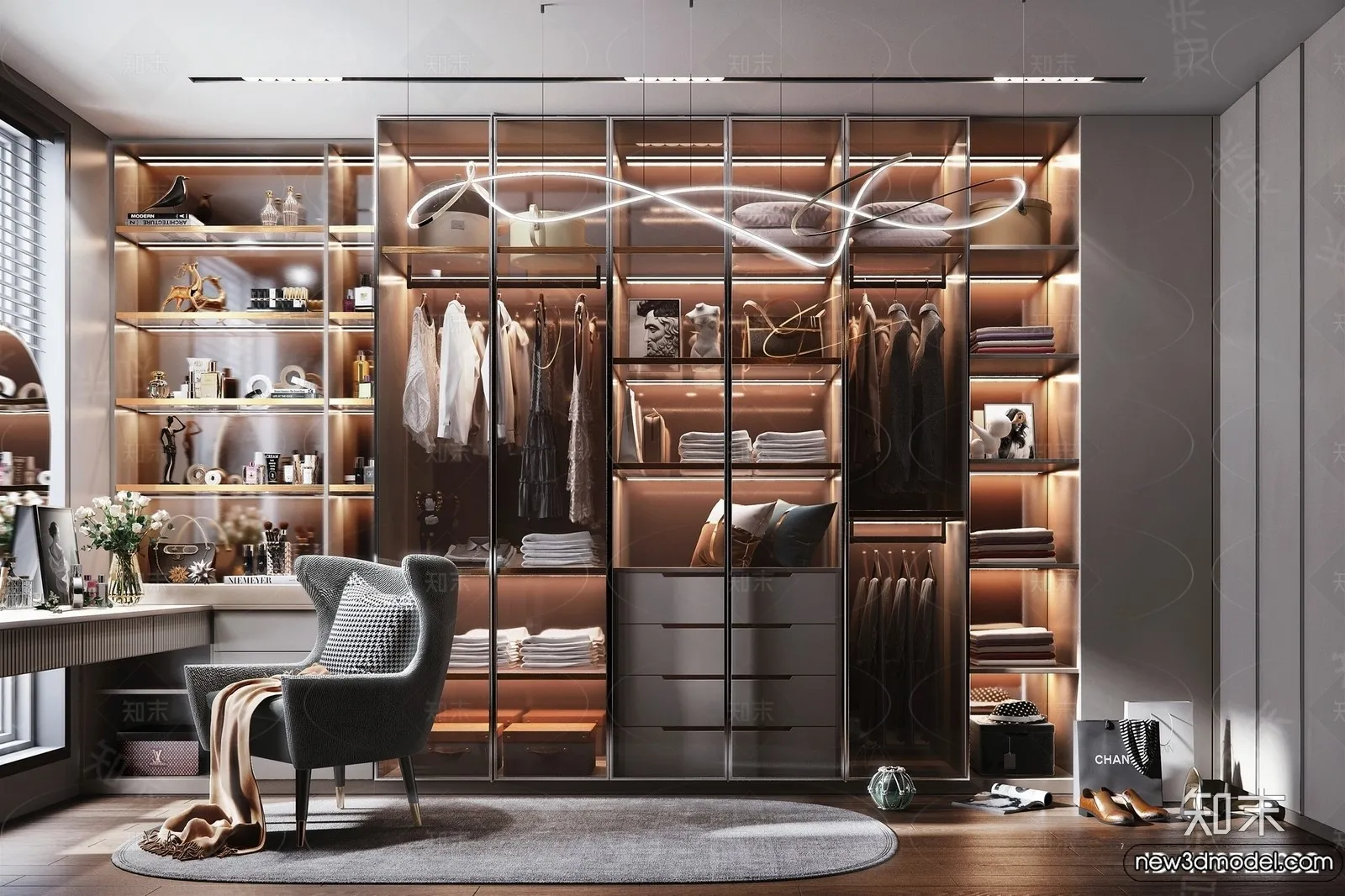 Dressing Room - 3D Models - 3D Interior Scenes - 130