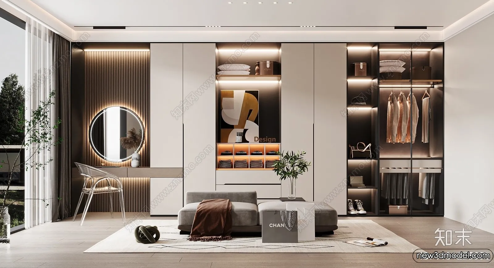 Dressing Room - 3D Models - 3D Interior Scenes - 131