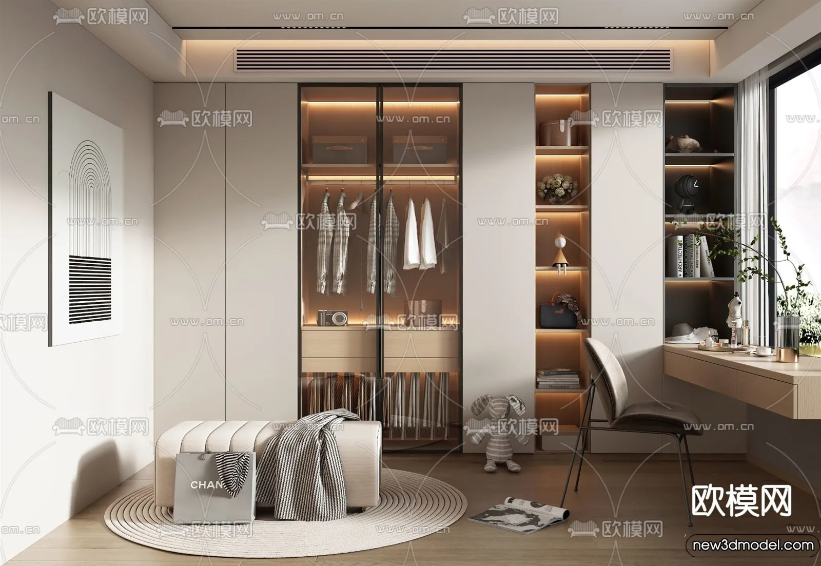 Dressing Room - 3D Models - 3D Interior Scenes - 139